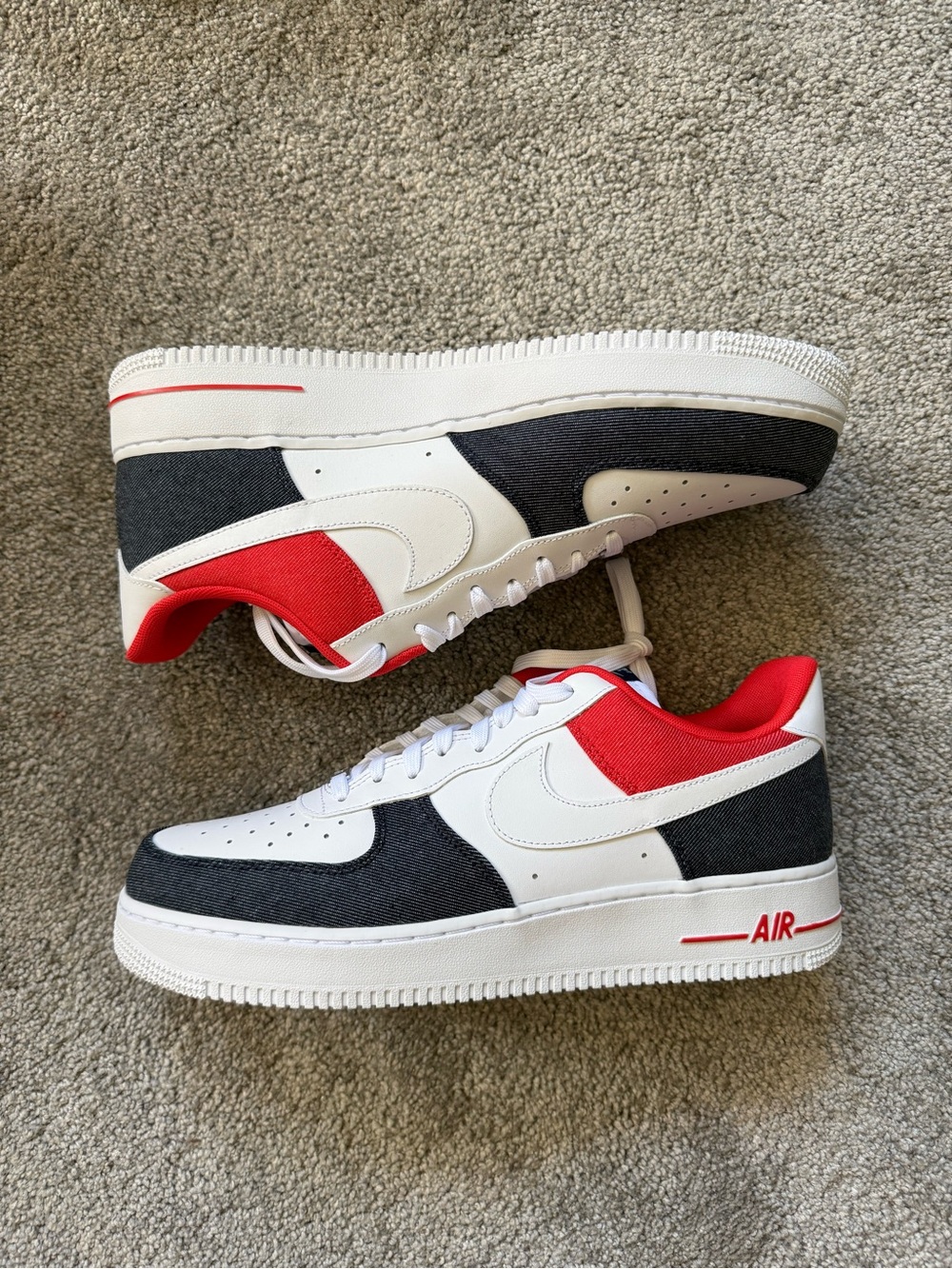 Nike Air Force 1 '07 LX 'White Red Denim’